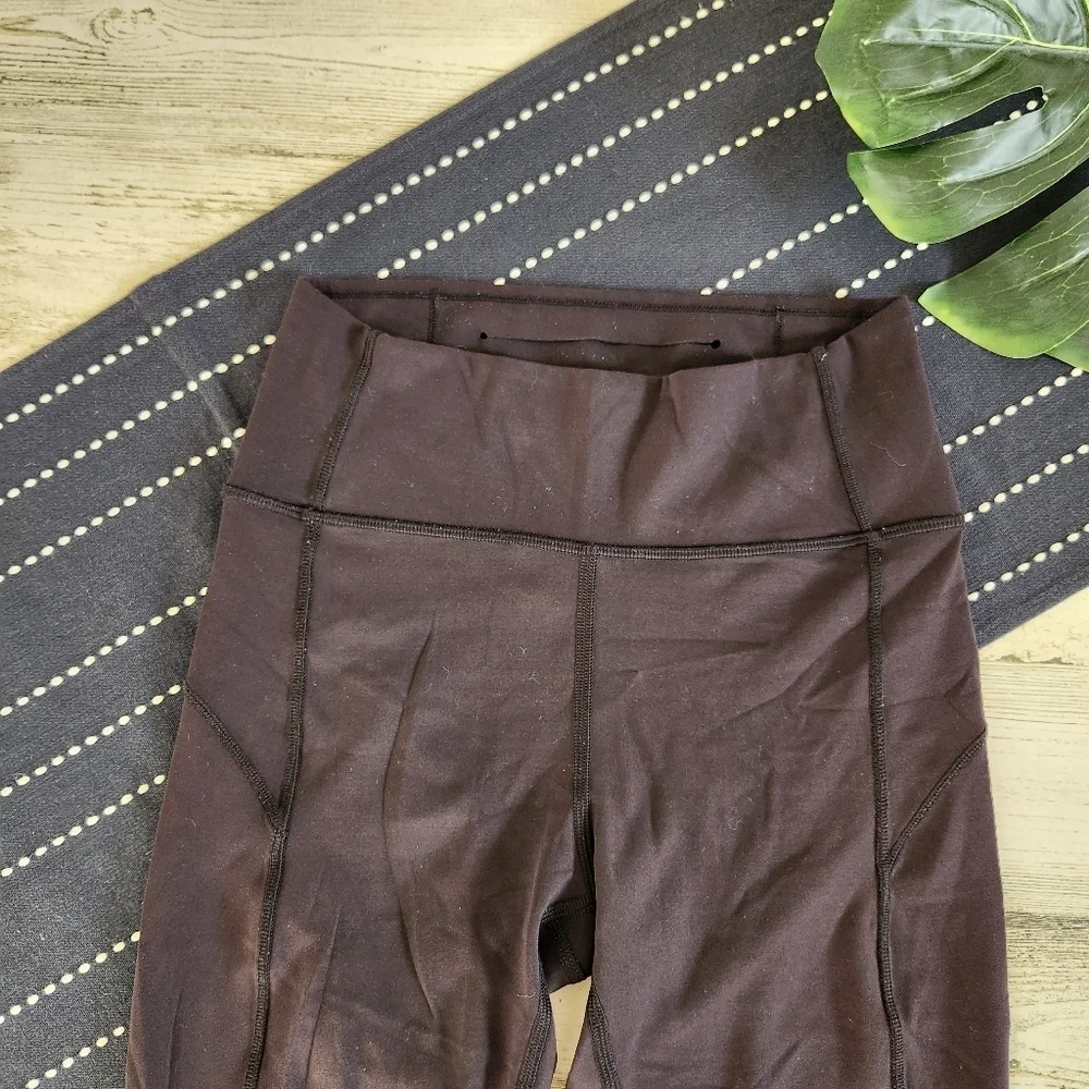 Lululemon In Movement 7/8 Tight Leggings Everlux Black Size 4